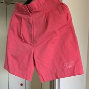 Renee C. Coral Pink High-Waist Bermudas